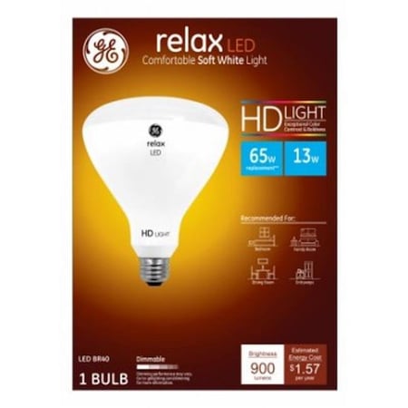 Current G E Lighting 224152 13 watt BR40 Relax Bulb - Soft White 224152